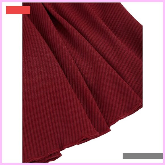 Women's Long Sleeve Peplum Top Sweetheart Neckline Tie Front Babydoll - Picture 4 of 4